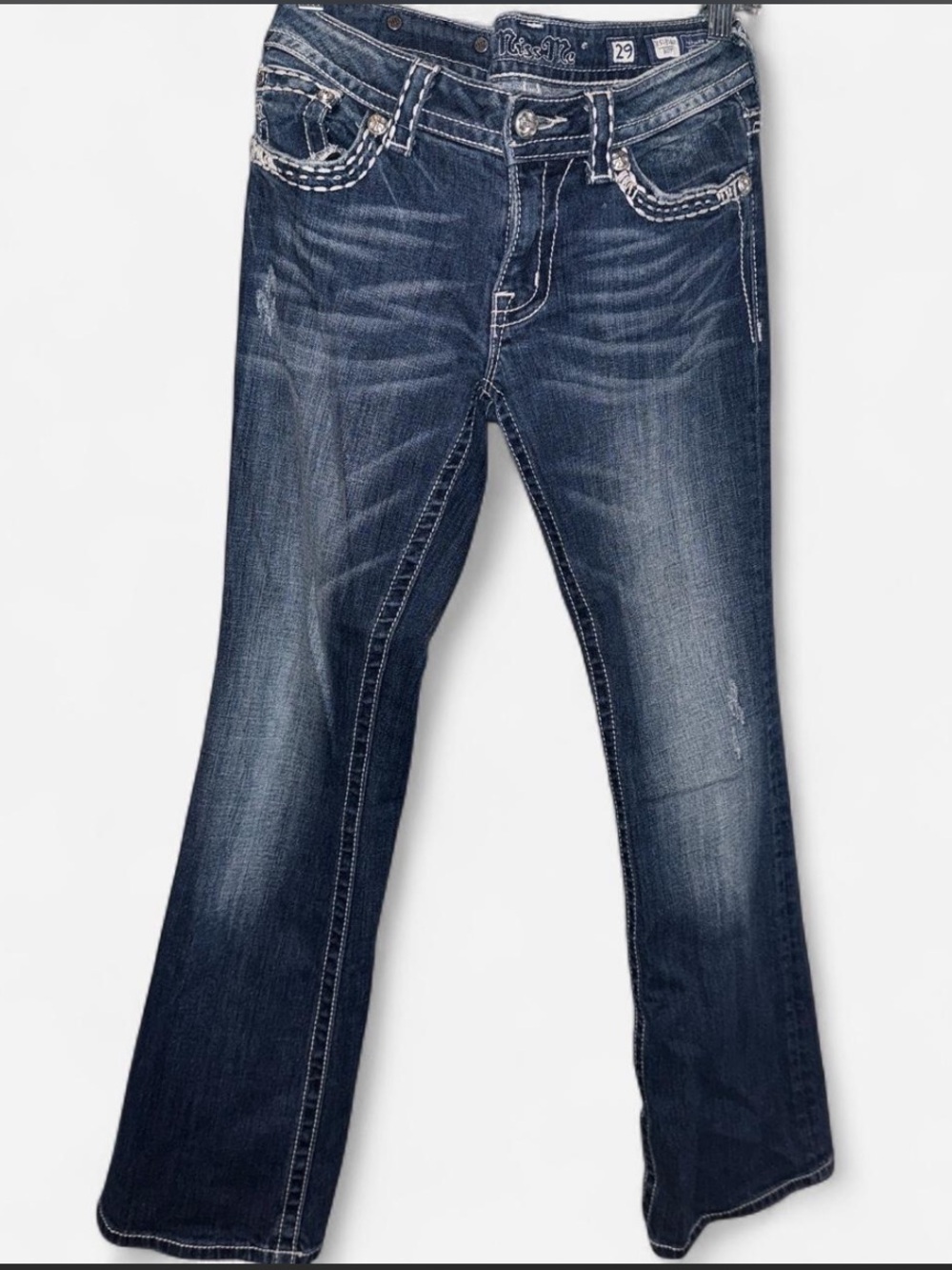 Miss Me Low Rise Y2K Dark Blue Jeans